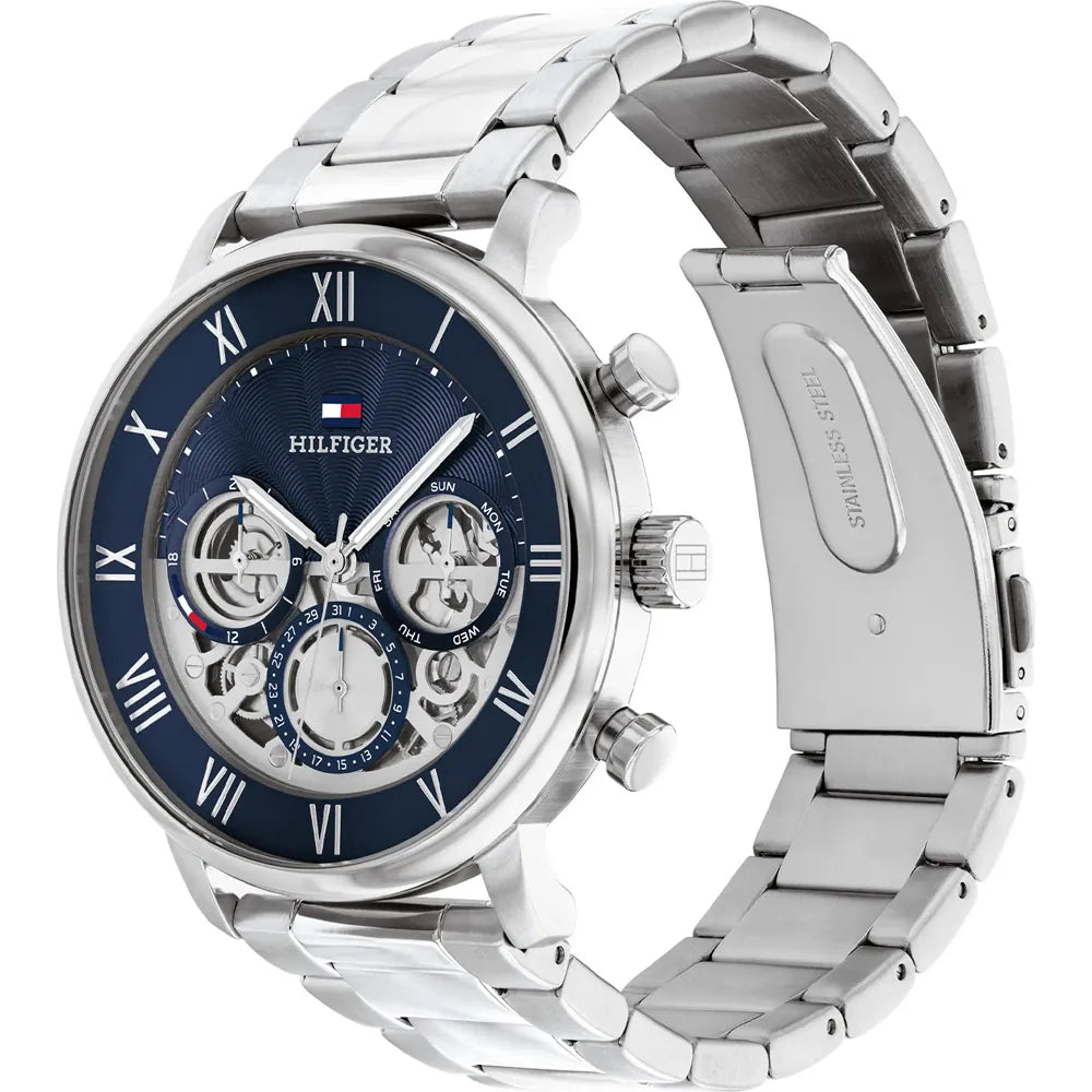tommy-hilfiger-legend-1710569-herrenuhr-edelstahl-blaues-skelett-zifferblatt-markenuhren-jlr-design-2 - JLR Design