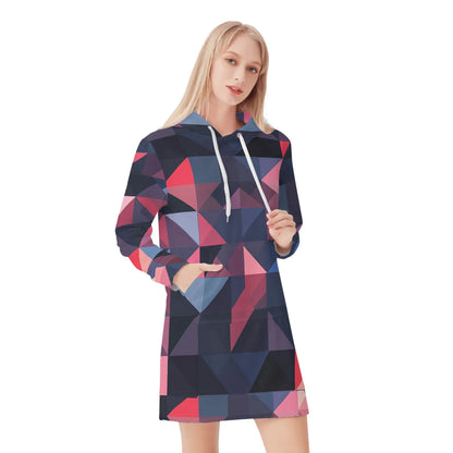 triangle-v1-damen-hoodiekleid-warmes-velvet-kapuzenkleid-aus-weichem-samt-fleece-hoodiekleid-jlr-design-1 - JLR Design