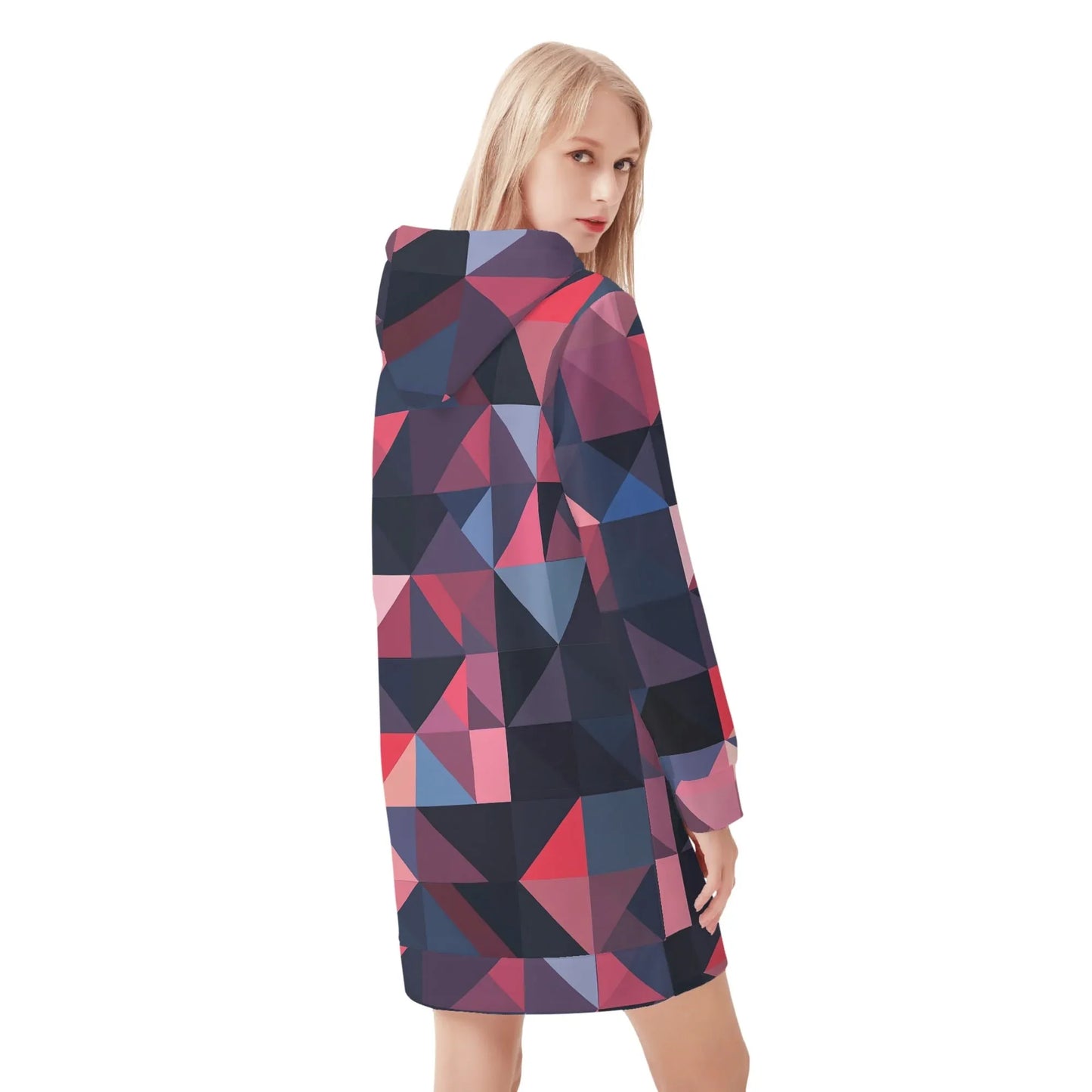 triangle-v1-damen-hoodiekleid-warmes-velvet-kapuzenkleid-aus-weichem-samt-fleece-hoodiekleid-jlr-design-2 - JLR Design