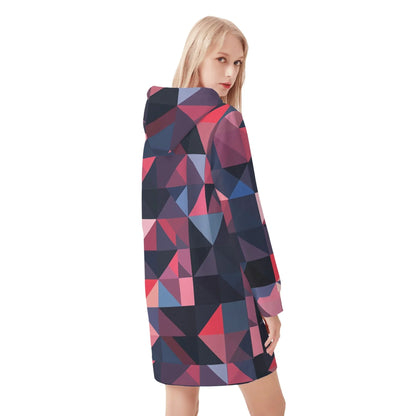 triangle-v1-damen-hoodiekleid-warmes-velvet-kapuzenkleid-aus-weichem-samt-fleece-hoodiekleid-jlr-design-2 - JLR Design