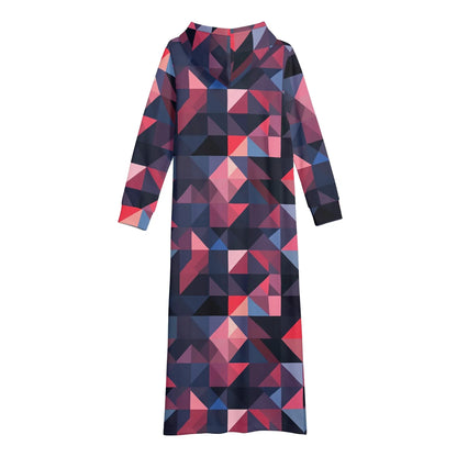 triangle-v1-damen-maxi-hoodiekleid-knochellanges-kapuzenkleid-aus-weich-angerautem-fleece-hoodiekleid-jlr-design-5 - JLR Design