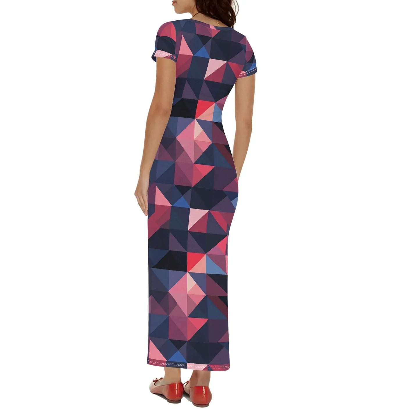 triangle-v1-short-sleeve-long-dress-long-dress-jlr-design-2 - JLR Design
