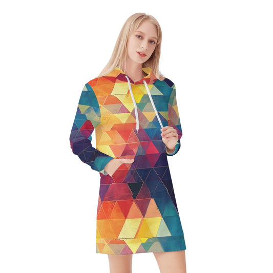triangle-v2-damen-hoodiekleid-warmes-velvet-kapuzenkleid-aus-weichem-samt-fleece-hoodiekleid-jlr-design-1 - JLR Design