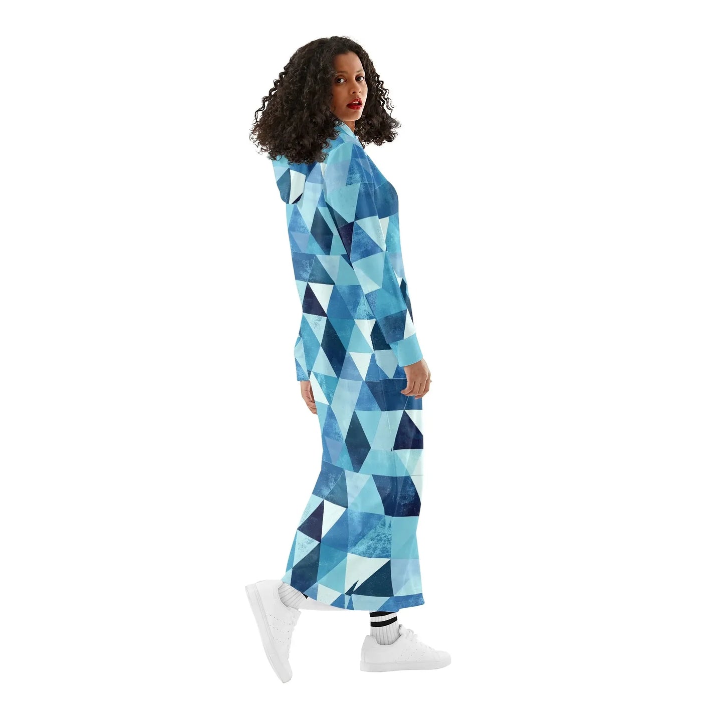 triangle-v2-damen-maxi-hoodiekleid-knochellanges-kapuzenkleid-aus-weich-angerautem-fleece-hoodiekleid-jlr-design-3 - JLR Design