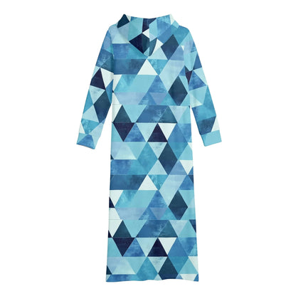 triangle-v2-damen-maxi-hoodiekleid-knochellanges-kapuzenkleid-aus-weich-angerautem-fleece-hoodiekleid-jlr-design-5 - JLR Design