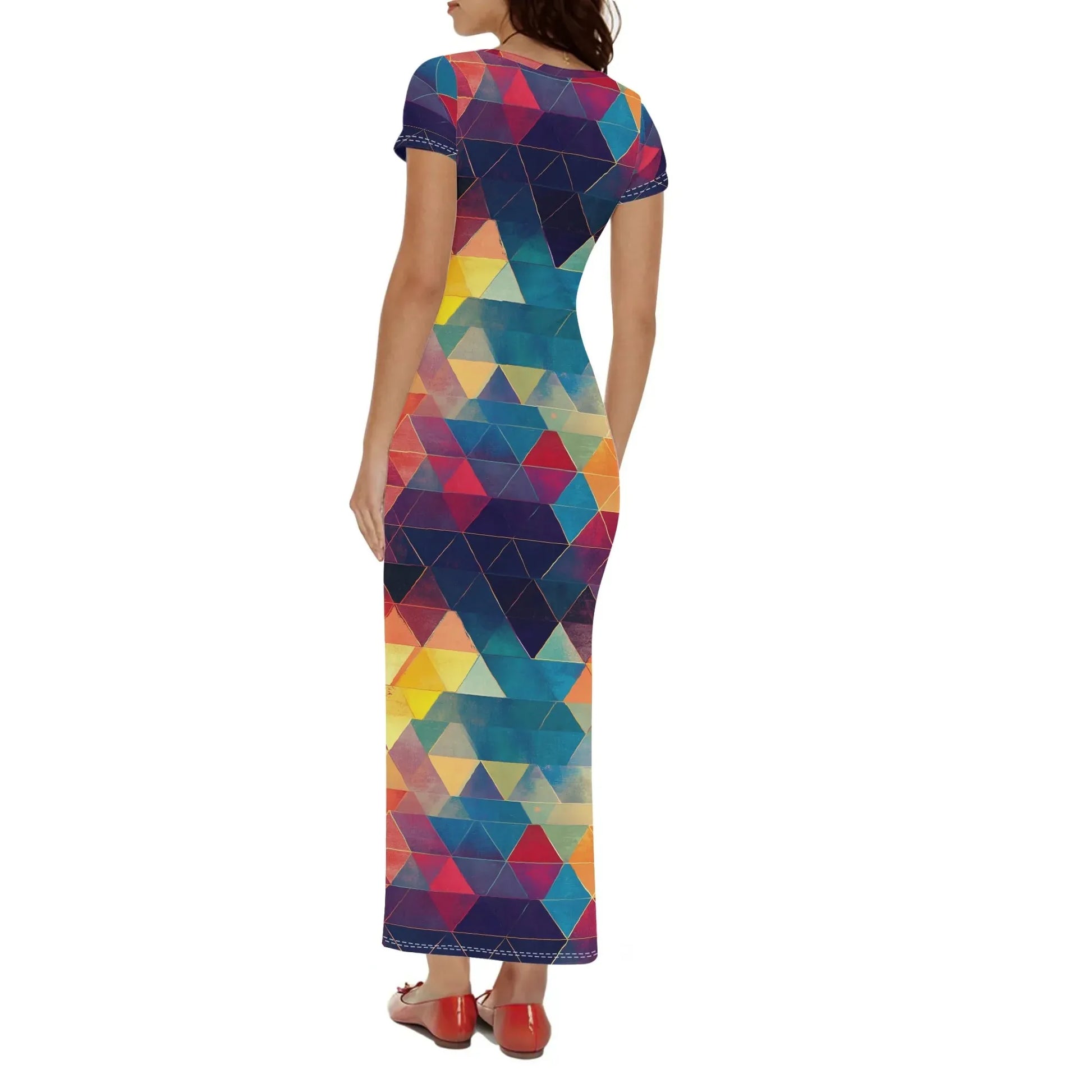 triangle-v2-short-sleeve-long-dress-long-dress-jlr-design-2 - JLR Design