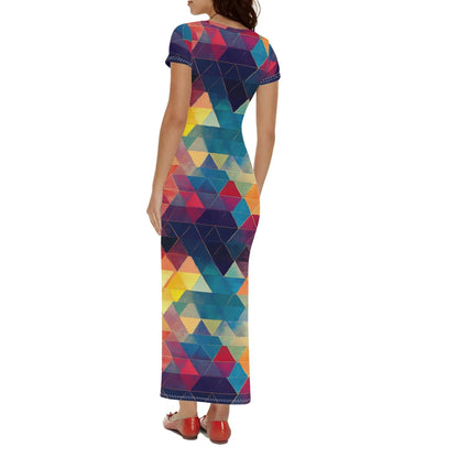 triangle-v2-short-sleeve-long-dress-long-dress-jlr-design-2 - JLR Design