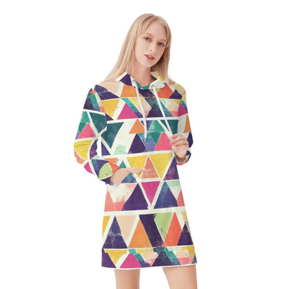 triangle-v3-damen-hoodiekleid-warmes-velvet-kapuzenkleid-aus-weichem-samt-fleece-hoodiekleid-jlr-design-1 - JLR Design
