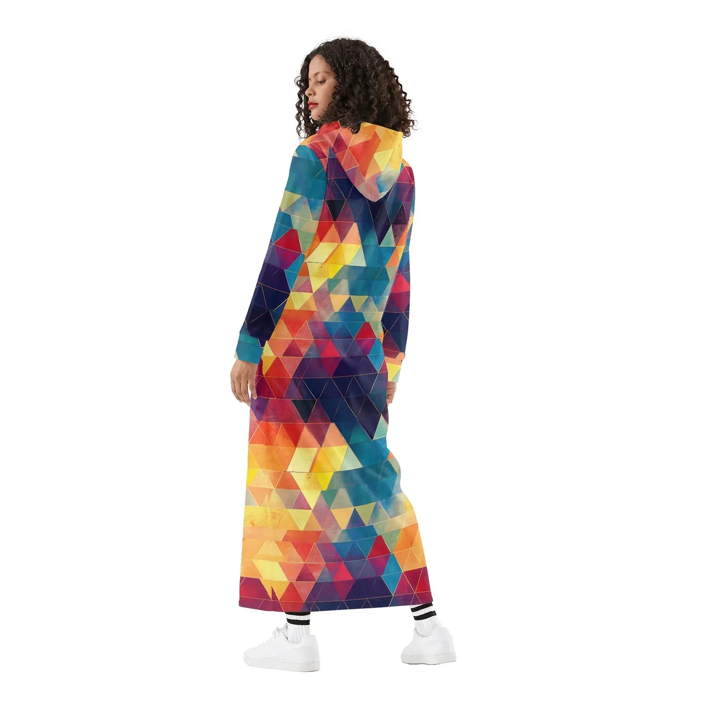 triangle-v3-damen-maxi-hoodiekleid-knochellanges-kapuzenkleid-aus-weich-angerautem-fleece-hoodiekleid-jlr-design-2 - JLR Design