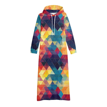 triangle-v3-damen-maxi-hoodiekleid-knochellanges-kapuzenkleid-aus-weich-angerautem-fleece-hoodiekleid-jlr-design-4 - JLR Design
