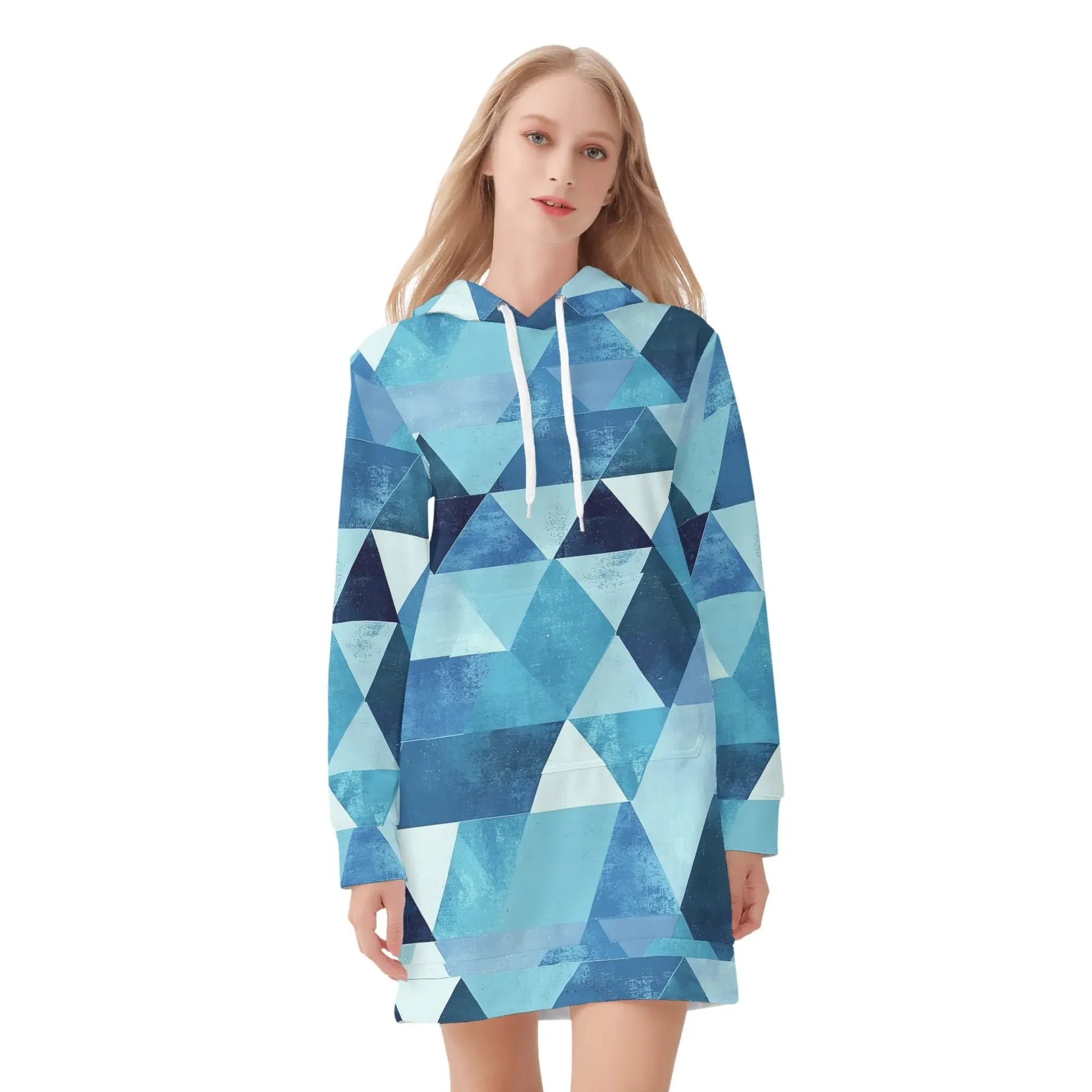 triangle-v4-damen-hoodiekleid-warmes-velvet-kapuzenkleid-aus-weichem-samt-fleece-hoodiekleid-jlr-design-3 - JLR Design