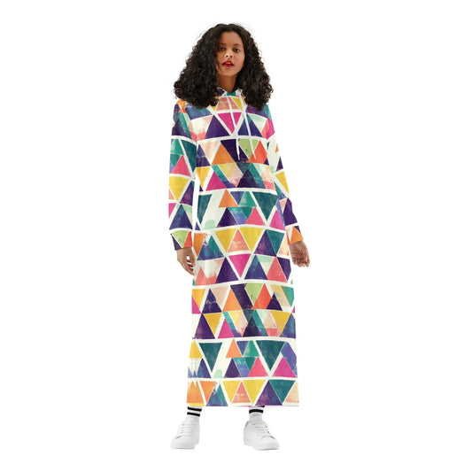 triangle-v4-damen-maxi-hoodiekleid-knochellanges-kapuzenkleid-aus-weich-angerautem-fleece-hoodiekleid-jlr-design-1 - JLR Design