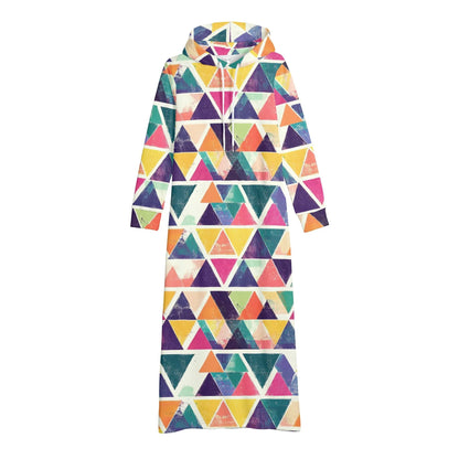 triangle-v4-damen-maxi-hoodiekleid-knochellanges-kapuzenkleid-aus-weich-angerautem-fleece-hoodiekleid-jlr-design-4 - JLR Design