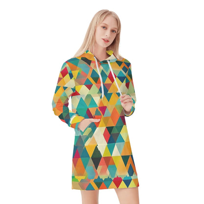 triangle-v5-damen-hoodiekleid-warmes-velvet-kapuzenkleid-aus-weichem-samt-fleece-hoodiekleid-jlr-design-1 - JLR Design