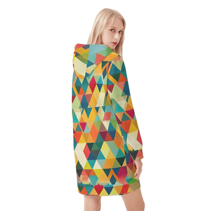 triangle-v5-damen-hoodiekleid-warmes-velvet-kapuzenkleid-aus-weichem-samt-fleece-hoodiekleid-jlr-design-2 - JLR Design