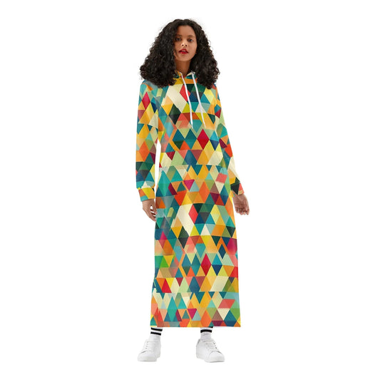 triangle-v5-damen-maxi-hoodiekleid-knochellanges-kapuzenkleid-aus-weich-angerautem-fleece-hoodiekleid-jlr-design-1 - JLR Design