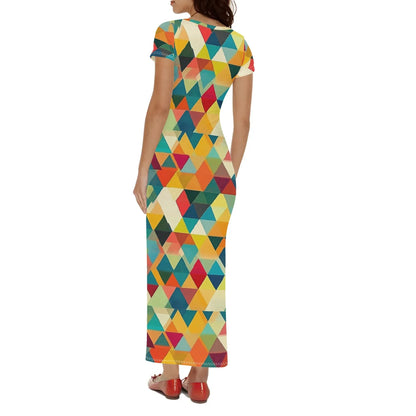 triangle-v5-short-sleeve-long-dress-long-dress-jlr-design-2 - JLR Design