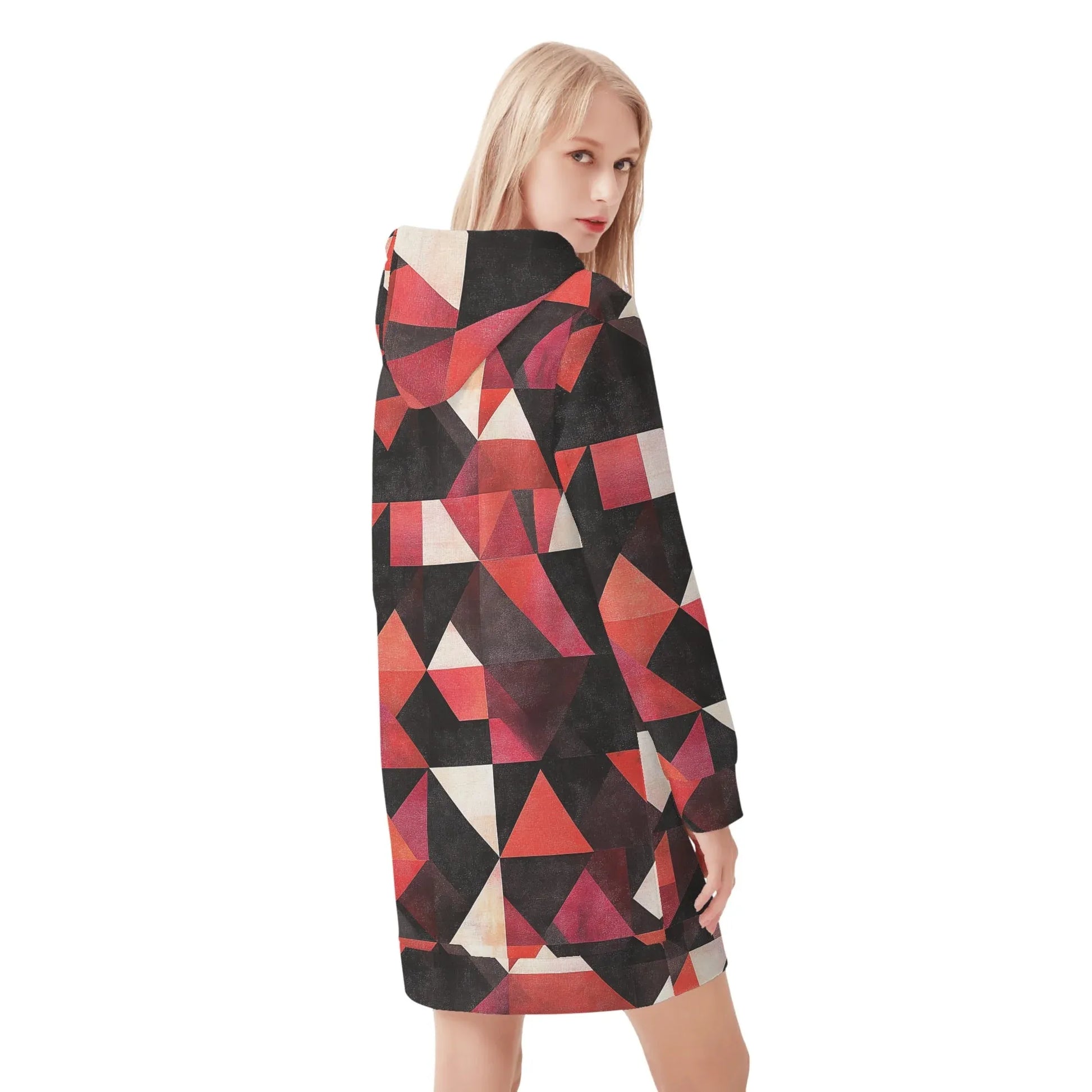 triangle-v6-damen-hoodiekleid-warmes-velvet-kapuzenkleid-aus-weichem-samt-fleece-hoodiekleid-jlr-design-2 - JLR Design