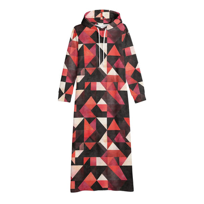 triangle-v6-damen-maxi-hoodiekleid-knochellanges-kapuzenkleid-aus-weich-angerautem-fleece-hoodiekleid-jlr-design-4 - JLR Design