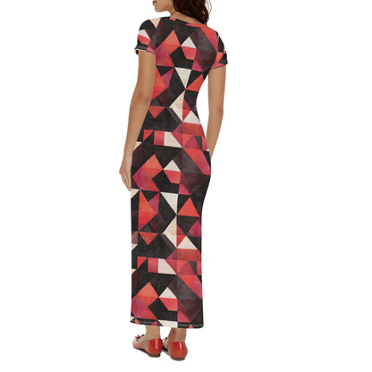 triangle-v6-short-sleeve-long-dress-long-dress-jlr-design-2 - JLR Design