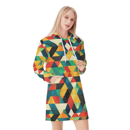 triangle-v7-damen-hoodiekleid-warmes-velvet-kapuzenkleid-aus-weichem-samt-fleece-hoodiekleid-jlr-design-1 - JLR Design