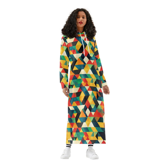 triangle-v7-damen-maxi-hoodiekleid-knochellanges-kapuzenkleid-aus-weich-angerautem-fleece-hoodiekleid-jlr-design-1 - JLR Design