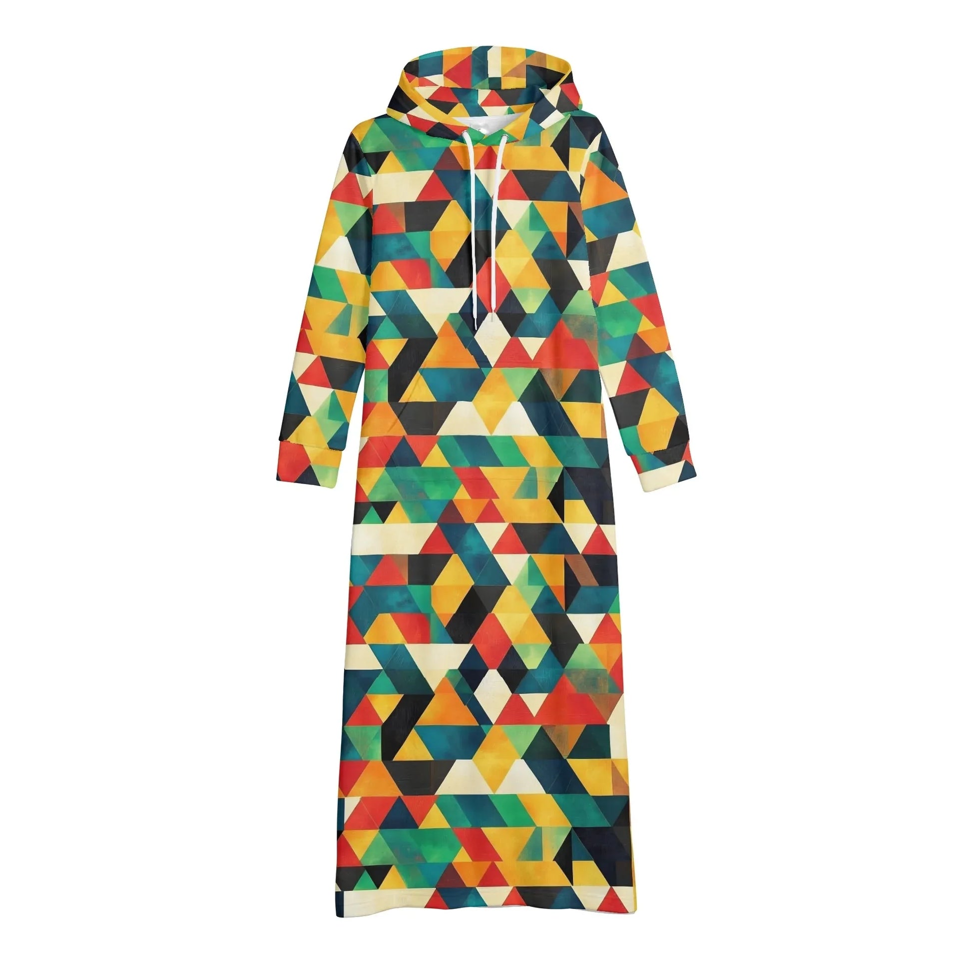 triangle-v7-damen-maxi-hoodiekleid-knochellanges-kapuzenkleid-aus-weich-angerautem-fleece-hoodiekleid-jlr-design-4 - JLR Design