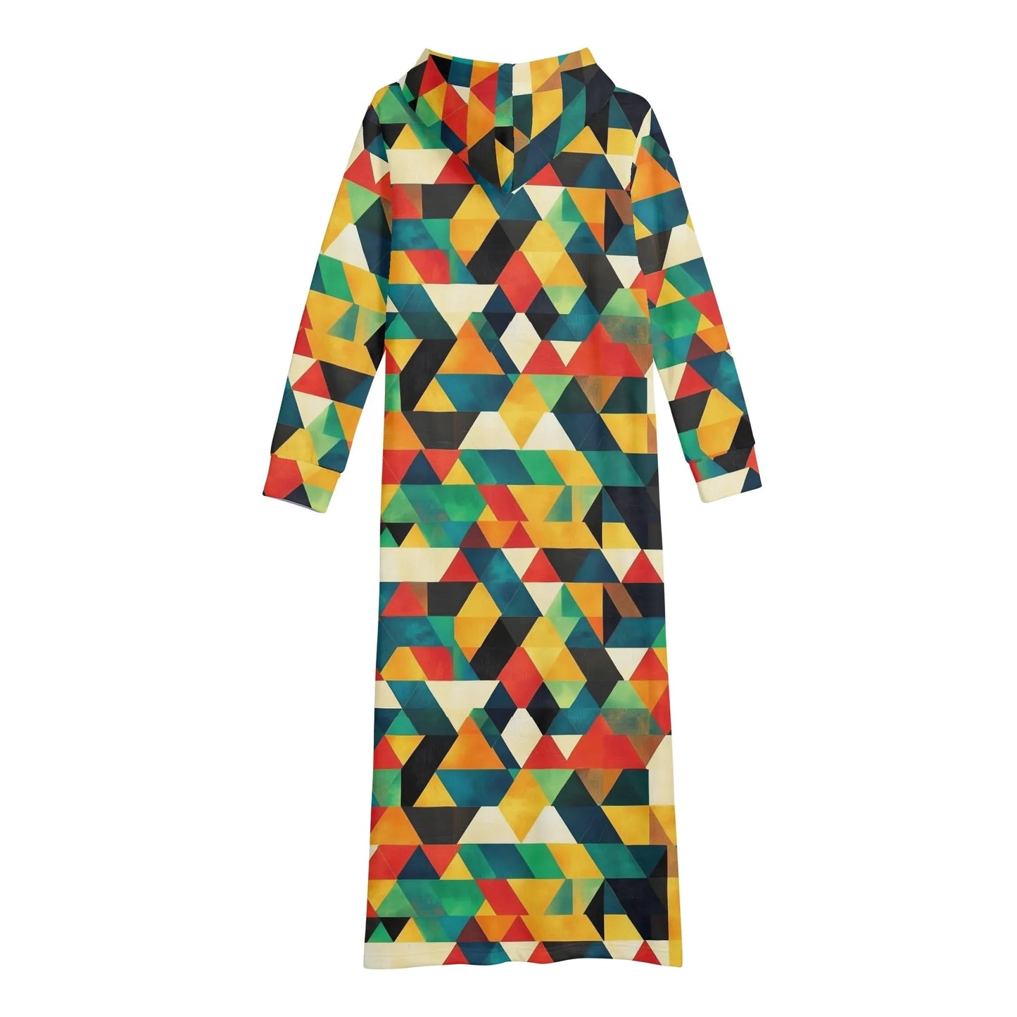 triangle-v7-damen-maxi-hoodiekleid-knochellanges-kapuzenkleid-aus-weich-angerautem-fleece-hoodiekleid-jlr-design-5 - JLR Design