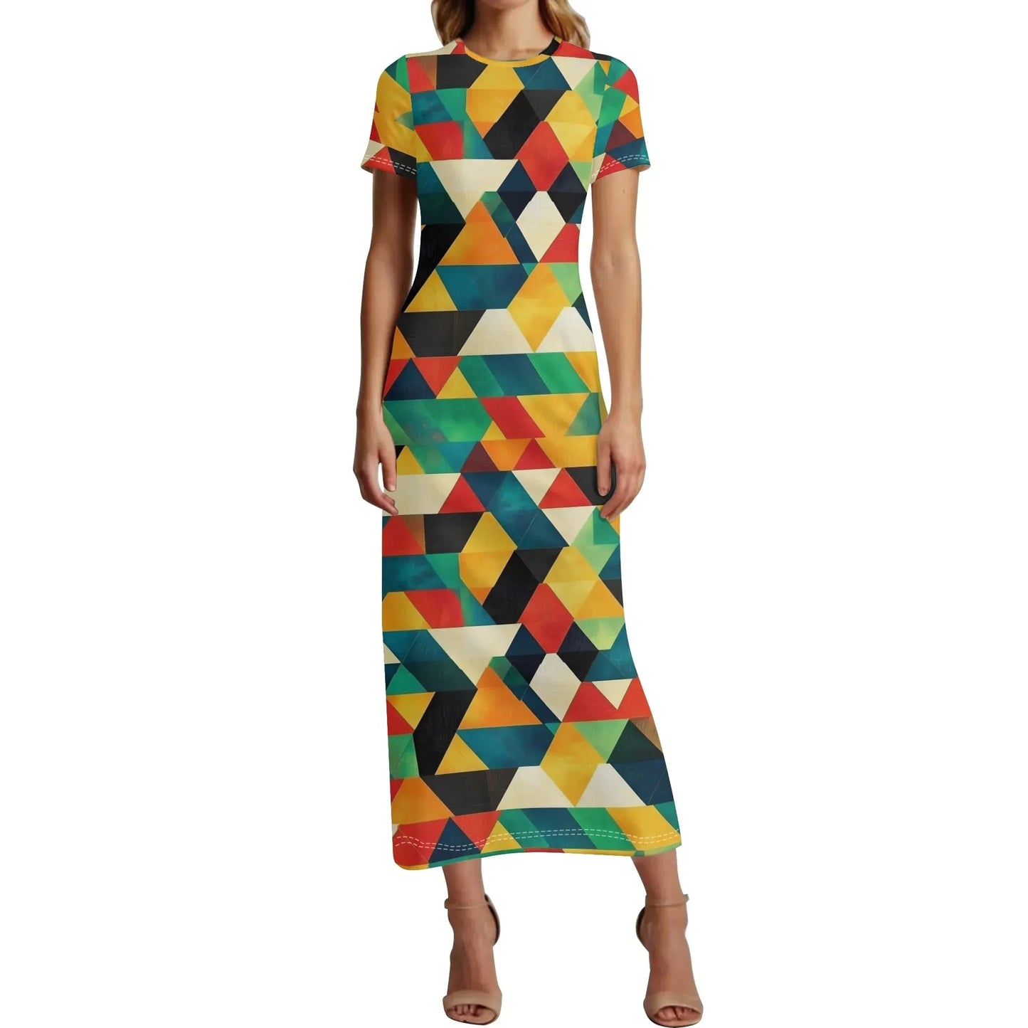 triangle-v7-short-sleeve-long-dress-long-dress-jlr-design-1 - JLR Design