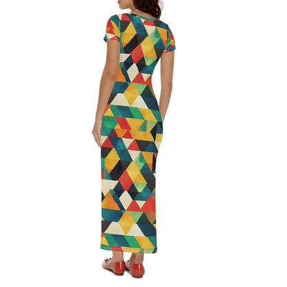 triangle-v7-short-sleeve-long-dress-long-dress-jlr-design-2 - JLR Design