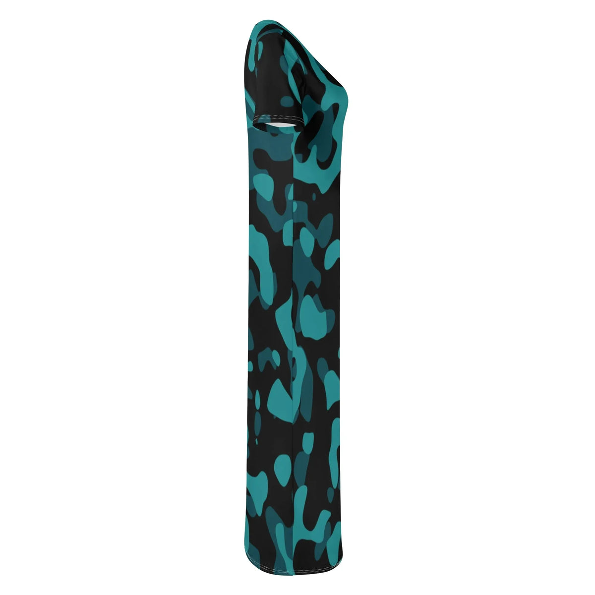 turkis-camouflage-bodycon-maxi-dress-long-dress-jlr-design-jlr-design-de-5 - JLR Design