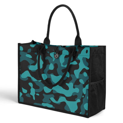 turkis-camouflage-canvas-shopper-tasche-einkaufstasche-jlr-design-3 - JLR Design