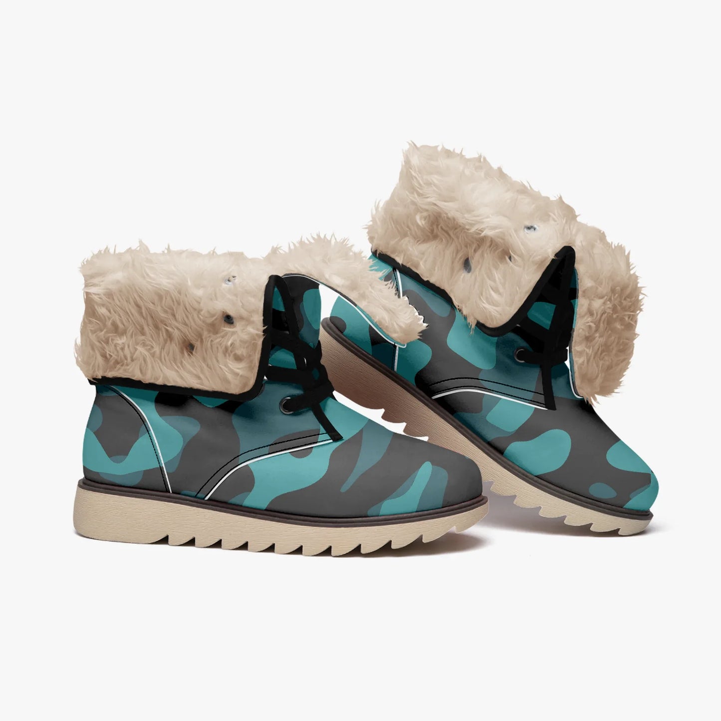 turkis-camouflage-chic-boots-mit-pluschfutter-stiefel-jlr-design-4 - JLR Design