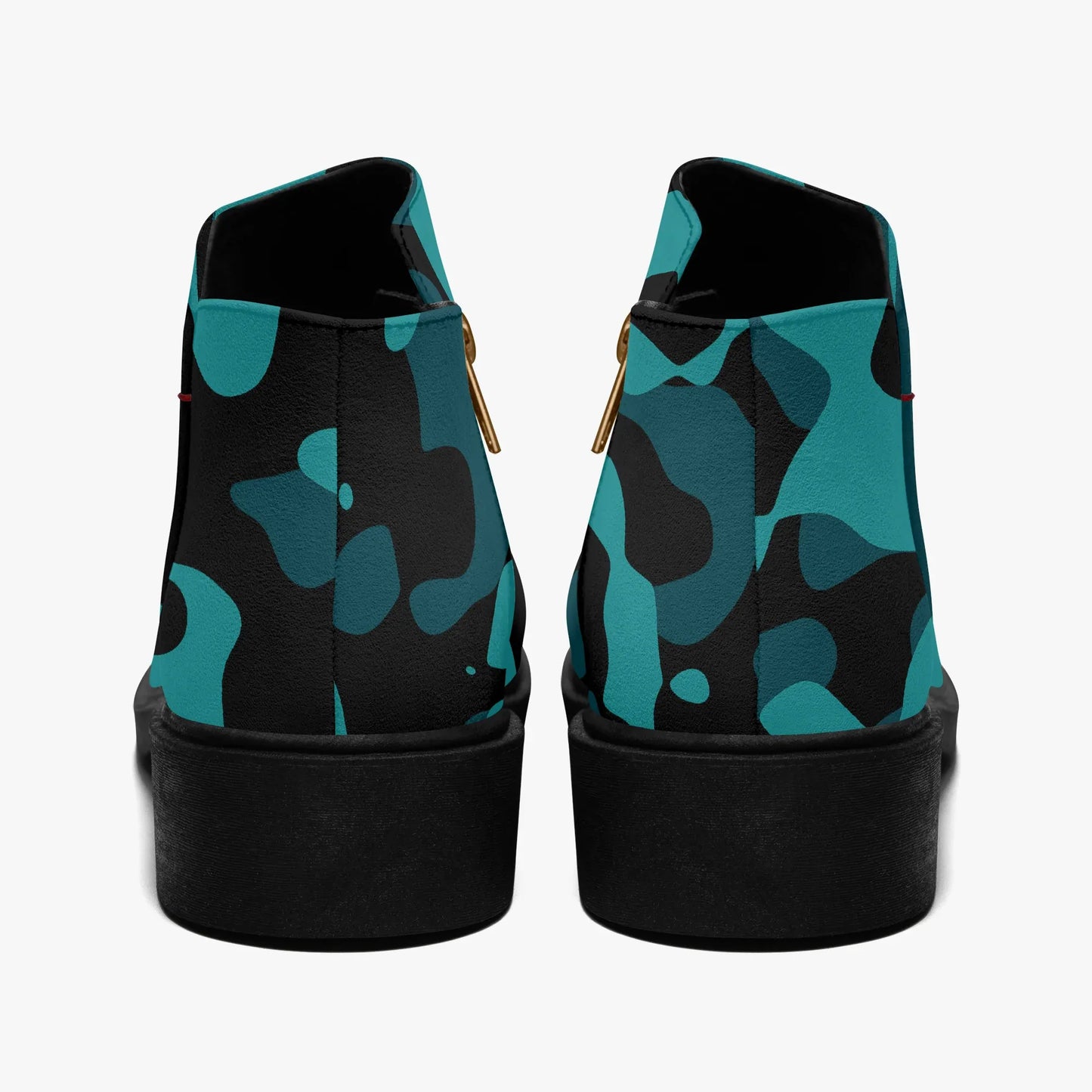 turkis-camouflage-elegante-reissverschluss-stiefeletten-stiefeletten-jlr-design-2 - JLR Design