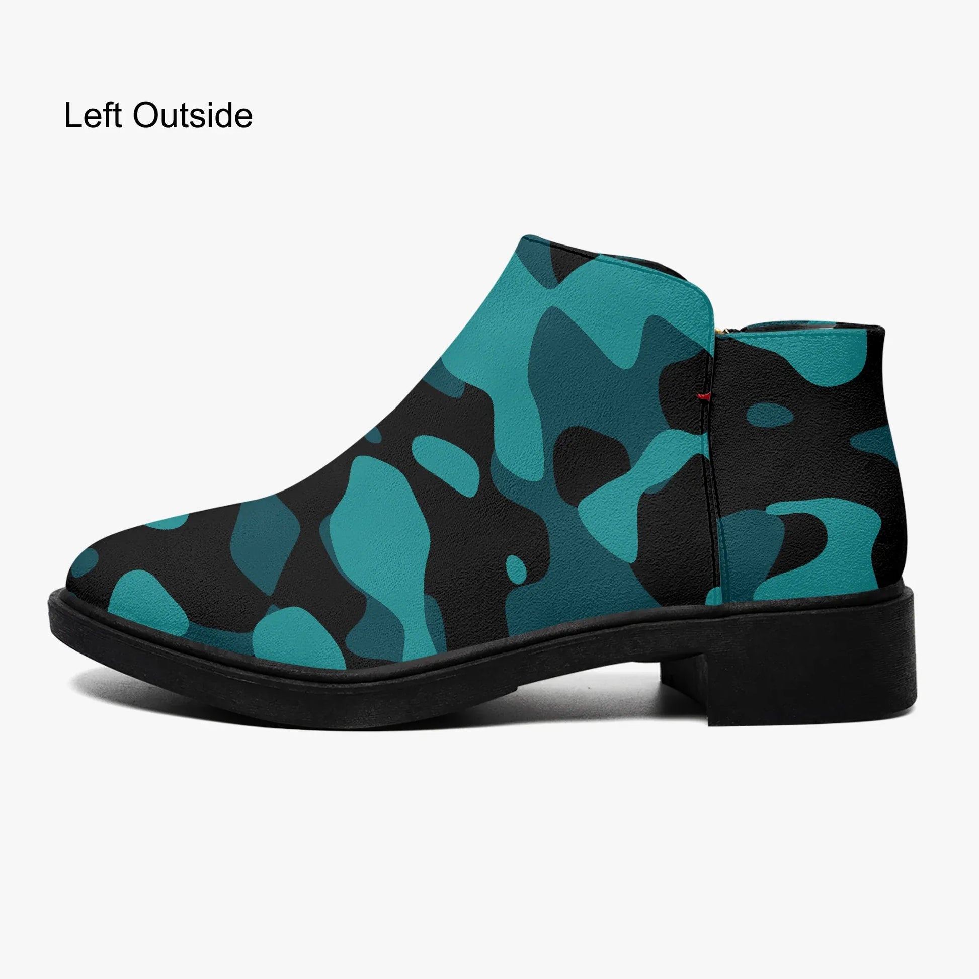turkis-camouflage-elegante-reissverschluss-stiefeletten-stiefeletten-jlr-design-5 - JLR Design