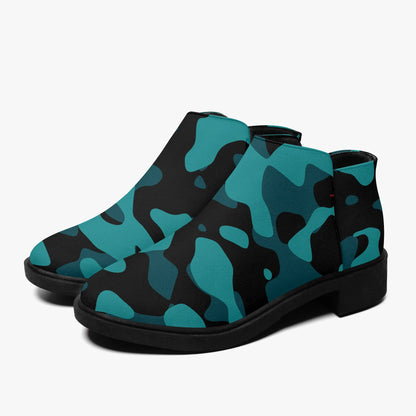 turkis-camouflage-elegante-reissverschluss-stiefeletten-stiefeletten-jlr-design-6 - JLR Design