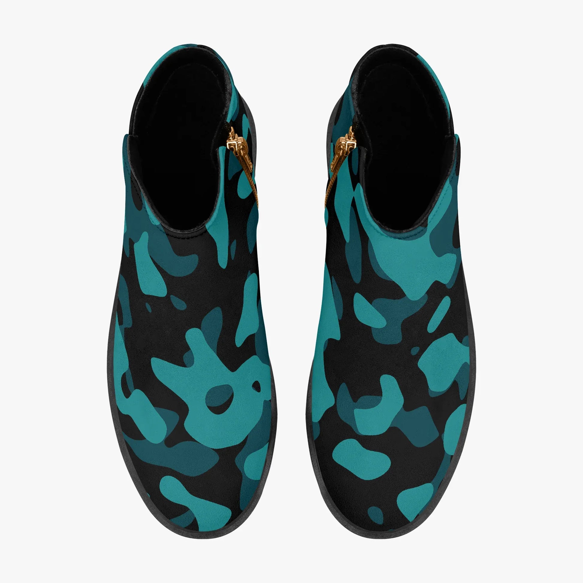 turkis-camouflage-elegante-reissverschluss-stiefeletten-stiefeletten-jlr-design-7 - JLR Design