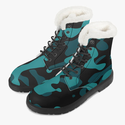 turkis-camouflage-faux-fur-leder-boots-boots-jlr-design-3 - JLR Design
