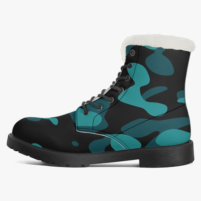 turkis-camouflage-faux-fur-leder-boots-boots-jlr-design-5 - JLR Design