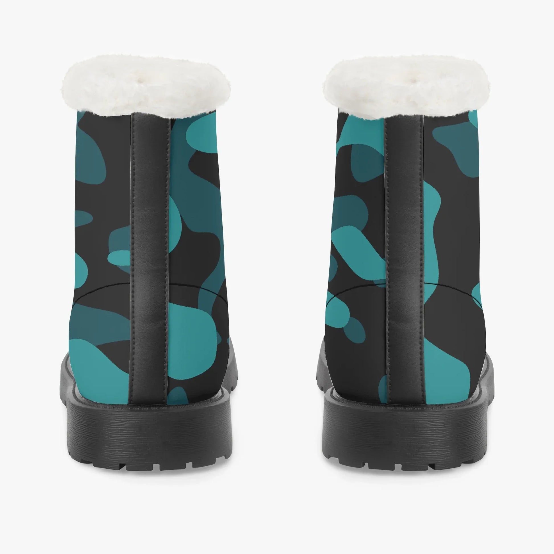 turkis-camouflage-faux-fur-leder-boots-boots-jlr-design-7 - JLR Design