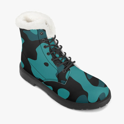 turkis-camouflage-faux-fur-leder-boots-boots-jlr-design-8 - JLR Design
