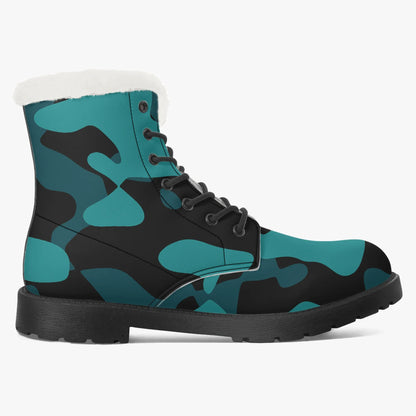 turkis-camouflage-faux-fur-leder-boots-boots-jlr-design-9 - JLR Design