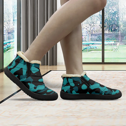 turkis-camouflage-faux-fur-slipper-slipper-jlr-design-3 - JLR Design