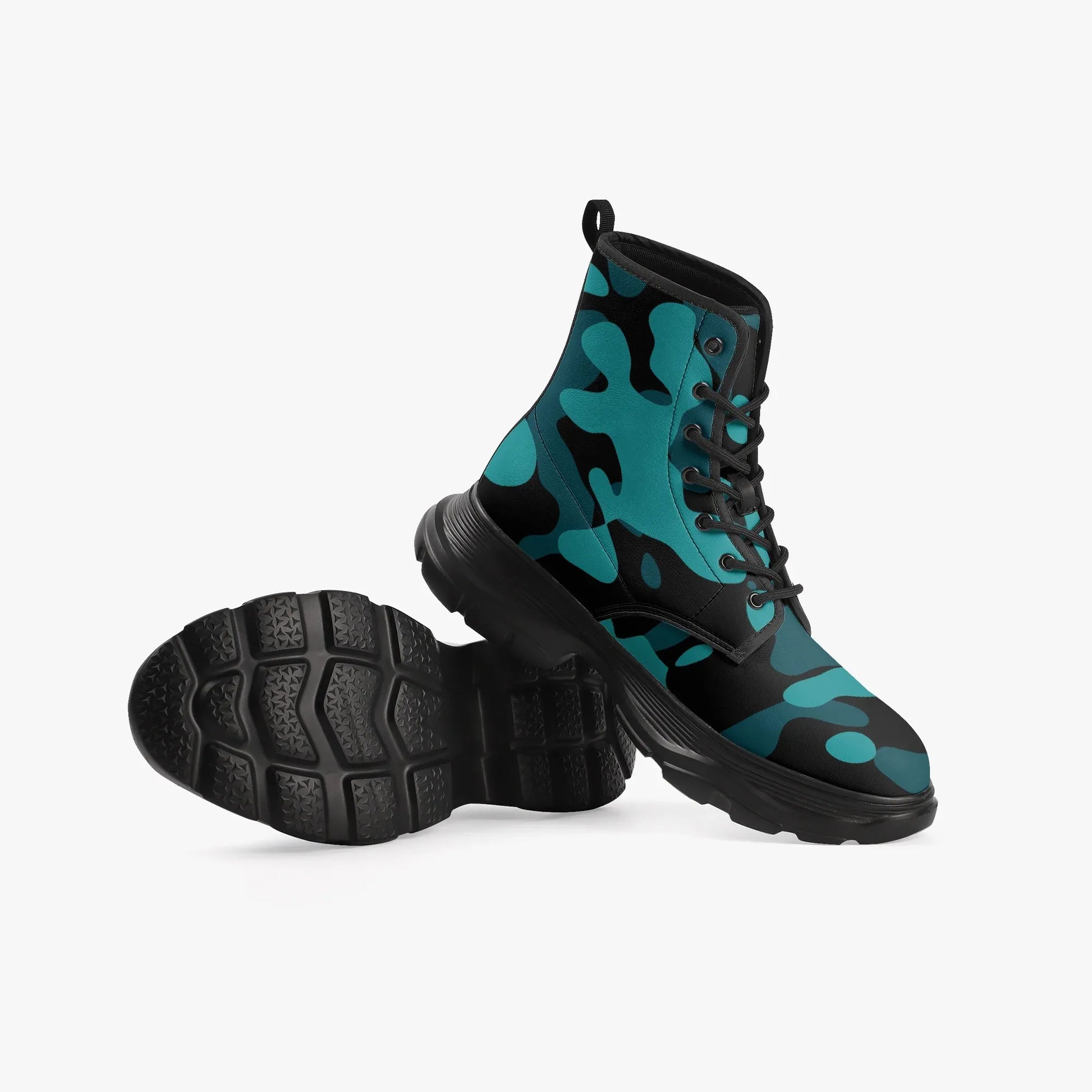 turkis-camouflage-leather-chunky-boots-boots-jlr-design-6 - JLR Design
