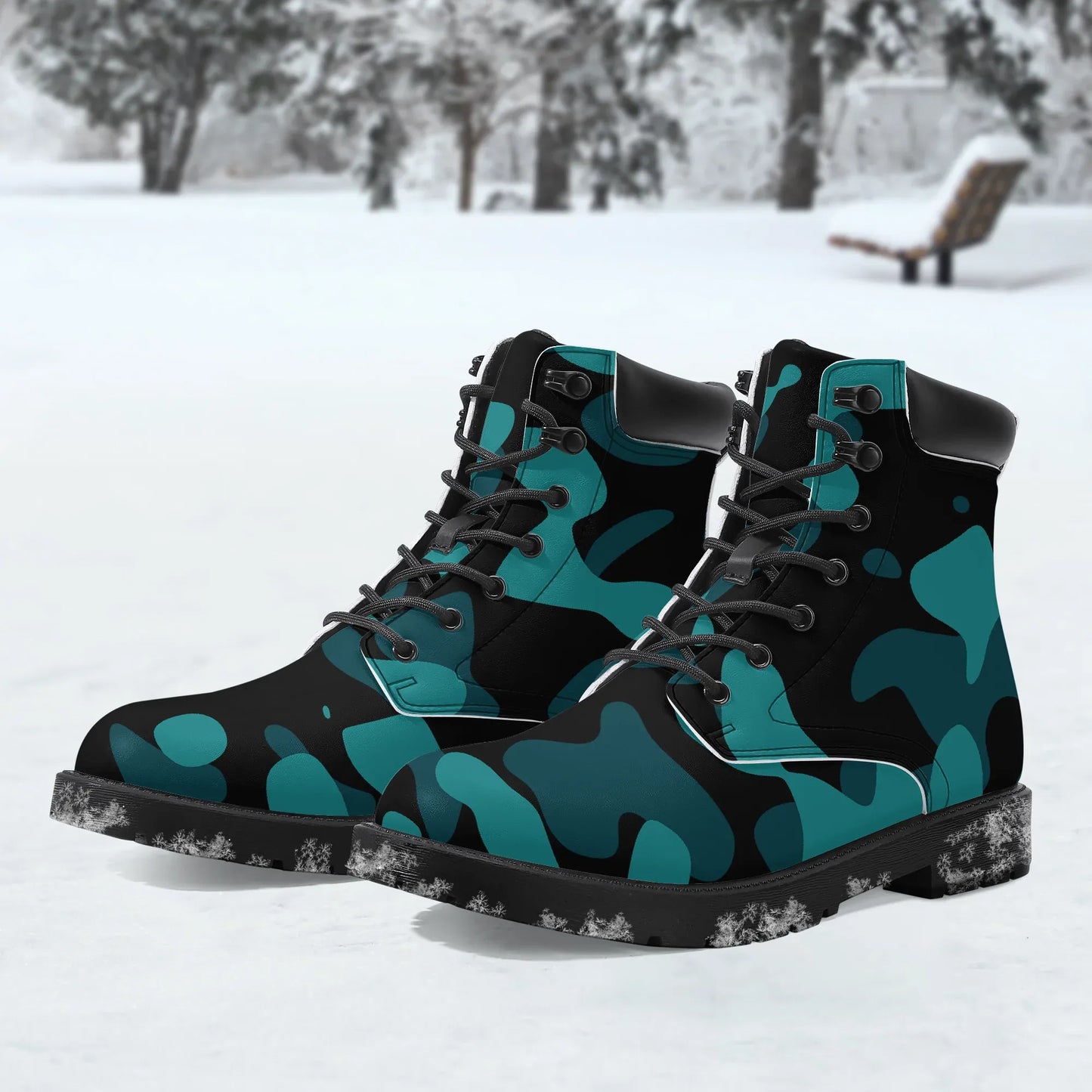 turkis-camouflage-leder-boots-or-stylische-und-warme-winterstiefel-boots-jlr-design-1 - JLR Design