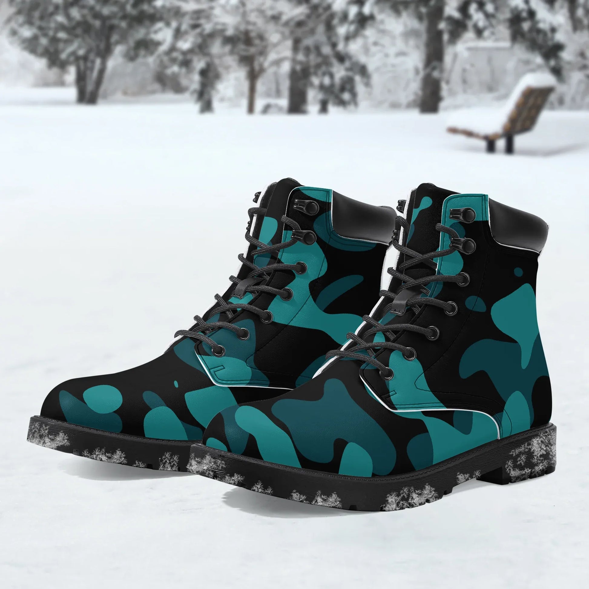 turkis-camouflage-leder-boots-or-stylische-und-warme-winterstiefel-boots-jlr-design-1 - JLR Design