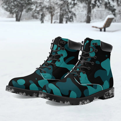 turkis-camouflage-leder-boots-or-stylische-und-warme-winterstiefel-boots-jlr-design-1 - JLR Design
