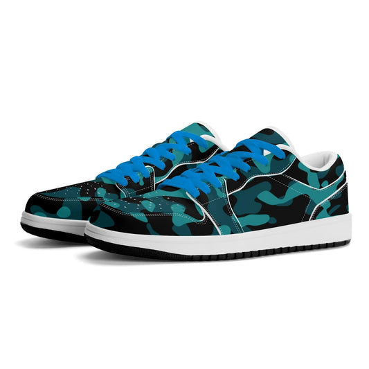 turkis-camouflage-low-top-leder-sneaker-fur-damen-sneaker-jlr-design-1 - JLR Design