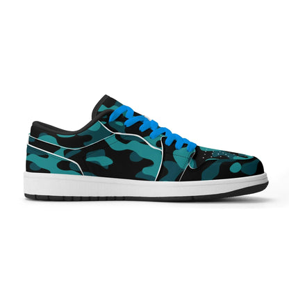 turkis-camouflage-low-top-leder-sneaker-fur-damen-sneaker-jlr-design-10 - JLR Design
