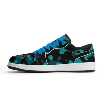 turkis-camouflage-low-top-leder-sneaker-fur-damen-sneaker-jlr-design-11 - JLR Design